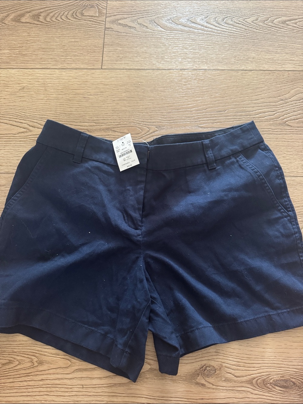 J. Crew Navy Classic Cotton-Blend Shorts 5inch inseam